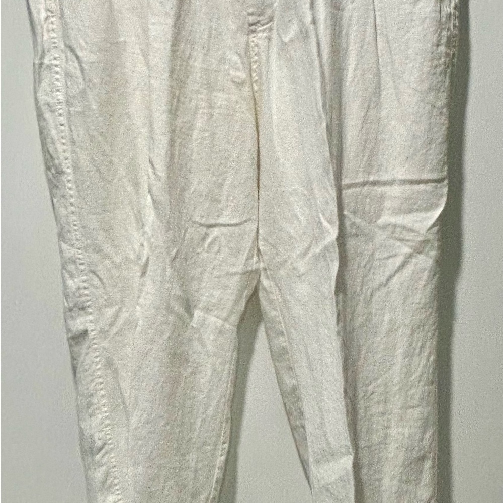 Men's White Linen Pants
